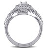 Thumbnail Image 2 of Previously Owned - 1/2 CT. T.W. Princess-Cut Diamond Double Frame Bridal Set in Sterling Silver
