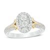 Thumbnail Image 1 of Previously Owned - 1/2 CT. T.W. Diamond Oval Frame Engagement Ring in 14K Two-Tone Gold