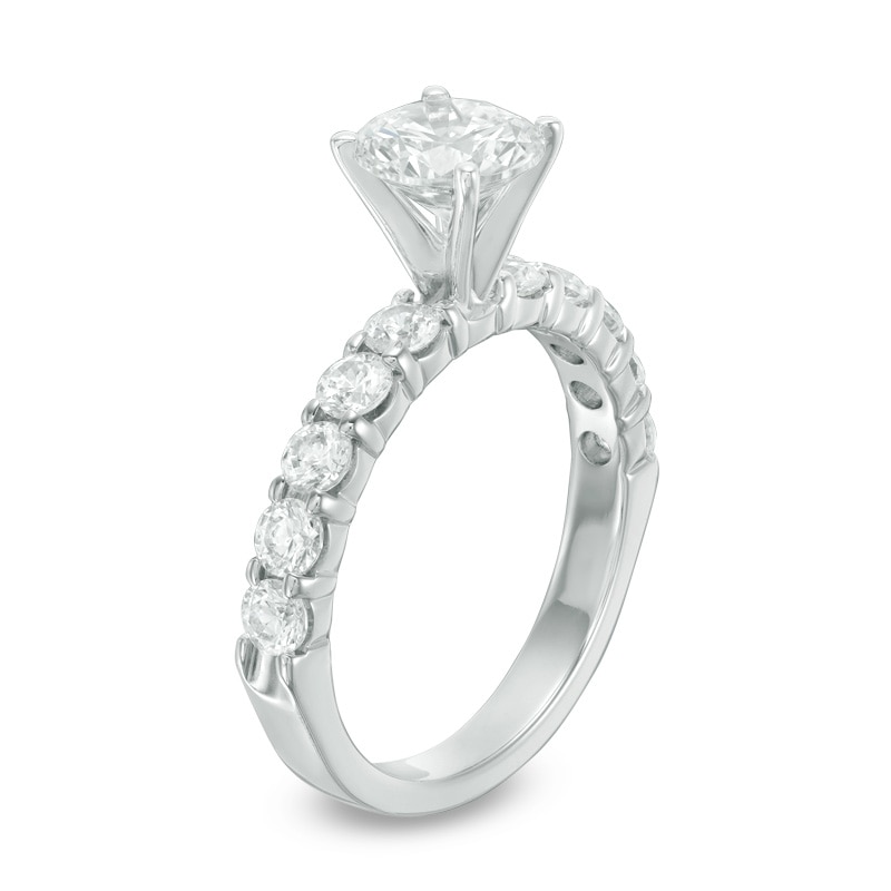 Main Image 2 of Previously Owned - 2 CT. T.W. Diamond Engagement Ring in 14K White Gold
