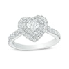 Thumbnail Image 1 of Previously Owned - Vera Wang Love Collection 1 CT. T.W. Heart-Shaped Diamond Engagement Ring in 14K White Gold