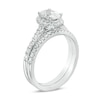 Thumbnail Image 2 of Previously Owned - 1-1/5 CT. T.W.   Oval center Diamond Frame Bridal Set in 14K White Gold (I/SI2)