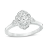 Thumbnail Image 1 of Previously Owned - 3/8 CT. T.W. Composite Diamond Scallop Marquise Frame Engagement Ring in 14K White Gold