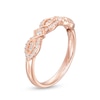 Thumbnail Image 2 of Previously Owned - 1/4 CT. T.W. Diamond Art Deco Vintage-Style Stackable Band in 10K Rose Gold