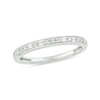 Thumbnail Image 0 of Previously Owned - 1/8 CT. T.W. Baguette and Round Diamond Alternating Stackable Band in 10K White Gold