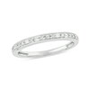 Thumbnail Image 0 of Previously Owned - 1/8 CT. T.W. Baguette and Round Diamond Alternating Stackable Band in 10K White Gold