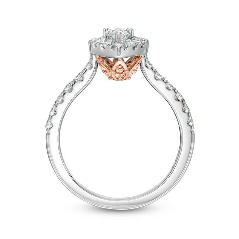 Previously Owned - Love's Destiny by Zales 1 CT. T.W. Pear-Shaped Diamond Engagement Ring in 14K Two-Tone Gold