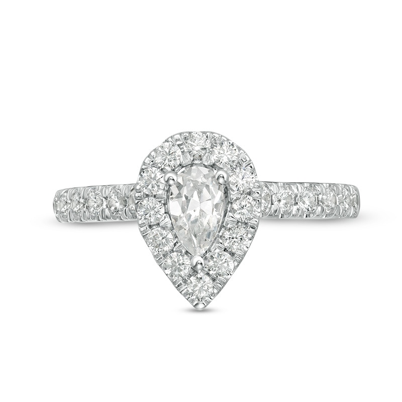 Previously Owned - Love's Destiny by Zales 1 CT. T.W. Pear-Shaped Diamond Engagement Ring in 14K Two-Tone Gold