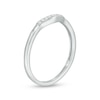 Thumbnail Image 1 of Previously Owned - Diamond Accent Vintage-Style Contour Anniversary Band in 10K White Gold
