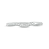 Thumbnail Image 3 of Previously Owned - Diamond Accent Vintage-Style Contour Anniversary Band in 10K White Gold