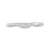 Thumbnail Image 3 of Previously Owned - Diamond Accent Vintage-Style Contour Anniversary Band in 10K White Gold