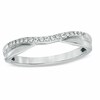 Thumbnail Image 1 of Previously Owned - 1/10 CT. T.W. Diamond Twist Contour Wedding Band in 14K White Gold