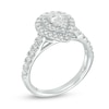 Thumbnail Image 3 of Previously Owned - 1 CT. T.W. Pear-Shaped Diamond Double Frame Engagement Ring in 14K White Gold