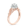 Previously Owned - 3/4 CT. T.W. Diamond Frame Twist Vintage-Style Engagement Ring in 10K Rose Gold