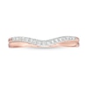 Thumbnail Image 3 of Previously Owned - 1/10 CT. T.W. Diamond Contour Anniversary Band in 14K Rose Gold