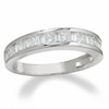 Thumbnail Image 1 of Previously Owned - 1 CT. T.W. Princess-Cut and Baguette Diamond Channel Band in 14K White Gold