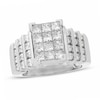 Thumbnail Image 1 of Previously Owned - 2 CT. T.W. Diamond Rectangular Quad Engagement Ring in 14K White Gold