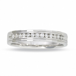 Previously Owned - 1/4 CT. T.W. Diamond Band in 14K White Gold
