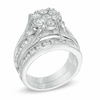 Thumbnail Image 1 of Previously Owned - 2-1/2 CT. T.W. Diamond Cluster Bridal Set in 14K White Gold