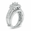 Thumbnail Image 2 of Previously Owned - 1-1/2 CT. T.W. Princess-Cut Diamond Double Frame Bridal Set in 14K White Gold