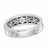 Thumbnail Image 3 of Previously Owned - Vera Wang Love Collection Men's Blue Sapphire and 1/6 CT. T.W. Diamond Band in 14K White Gold