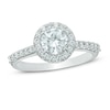 Thumbnail Image 0 of Previously Owned - Celebration Lux® 1 CT. T.W. Diamond Frame Engagement Ring in 14K White Gold (I/SI2)