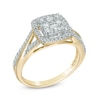 Thumbnail Image 1 of Previously Owned - 5/8 CT. T.W. Composite Diamond Frame Engagement Ring in 10K Gold