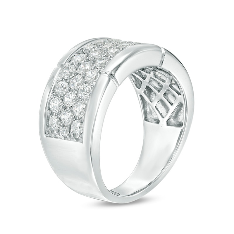 Main Image 2 of Previously Owned - 2 CT. T.W. Diamond Multi-Row Band in 10K White Gold