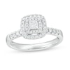 Thumbnail Image 0 of Previously Owned - 1/2 CT. T.W. Princess-Cut Diamond Double Frame Engagement Ring in 10K White Gold