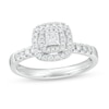 Thumbnail Image 1 of Previously Owned - 1/2 CT. T.W. Princess-Cut Diamond Double Frame Engagement Ring in 10K White Gold