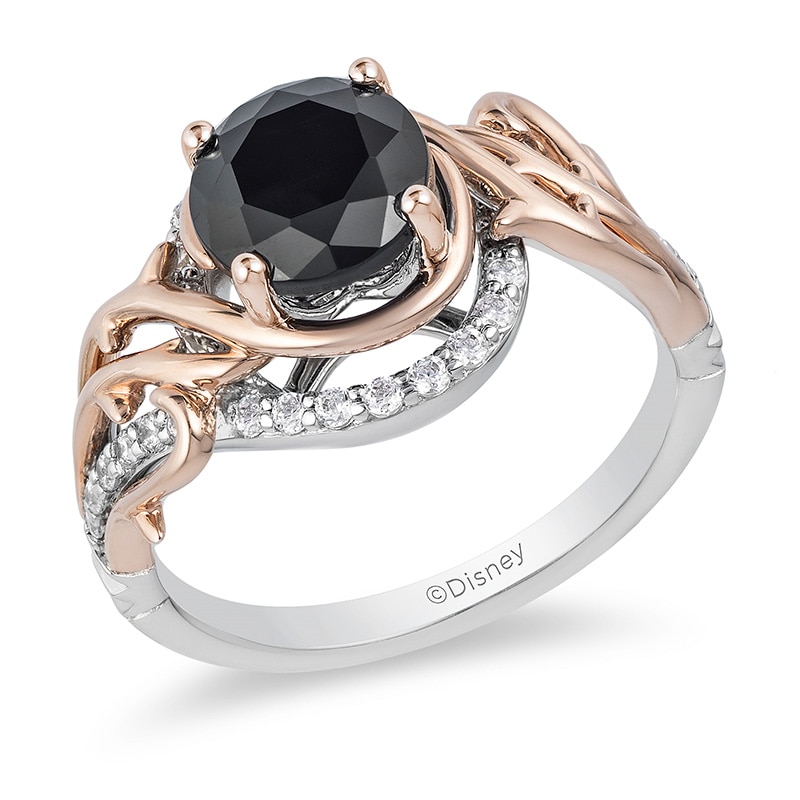 Previously Owned - Enchanted Disney Villains Maleficent 2 CT. T.W. Black Diamond Ring in 14K Two-Tone Gold