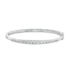 Thumbnail Image 1 of Previously Owned - 1/4 CT. T.W. Diamond Graduated Bangle in Sterling Silver