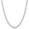 Thumbnail Image 1 of Previously Owned - 1 CT. T.W. Diamond "S" Tennis Necklace in Sterling Silver - 17"