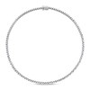 Thumbnail Image 2 of Previously Owned - 1 CT. T.W. Diamond "S" Tennis Necklace in Sterling Silver - 17"