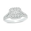 Thumbnail Image 0 of Previously Owned - 1 CT. T.W. Composite Diamond Cushion Frame Engagement Ring in 10K White Gold