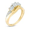 Thumbnail Image 2 of Previously Owned - 1/4 CT. T.W. Diamond Past Present Future® Bypass Engagement Ring in 10K Gold