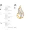 Thumbnail Image 1 of Previously Owned - 1/5 CT. T.W. Baguette and Round Diamond Teardrop Earrings in 10K Gold