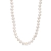 Thumbnail Image 1 of Previously Owned-7.5-8.0mm Freshwater Cultured Pearl Strand Necklace with Sterling Silver Filigree Clasp-24"