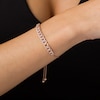Thumbnail Image 2 of Previously Owned - 1/2 CT. T.W. Diamond Interlocking Curb Link Bolo Bracelet in 10K Rose Gold - 9.5"