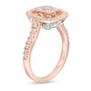 Previously Owned - 3/4 CT. T.W. Composite Diamond Flower Cushion Frame Ring in 10K Rose Gold