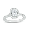 Thumbnail Image 1 of Previously Owned - Vera Wang Love Collection 1-1/4 CT. T.W. Oval Diamond Engagement Ring in 14K White Gold