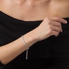 Thumbnail Image 2 of Previously Owned - 1/10 CT. T.W. Diamond Bar Bolo Bracelet in Sterling Silver - 9.5"