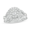 Thumbnail Image 1 of Previously Owned - 1 CT. T.W. Diamond Double Frame Twist Shank Ring in 10K White Gold