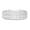 Thumbnail Image 4 of Previously Owned - Men's 3/4 CT. T.W. Diamond Double Row Channel-Set Anniversary Band in 10K White Gold