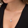 Thumbnail Image 2 of Previously Owned - 1/2 CT. T.W. Composite Diamond Double Teardrop Frame Pendant in 10K White Gold