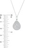 Thumbnail Image 3 of Previously Owned - 1/2 CT. T.W. Composite Diamond Double Teardrop Frame Pendant in 10K White Gold