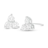 Previously Owned - 1/2 CT. T.W. Diamond Past Present Future® Stud Earrings in 10K White Gold