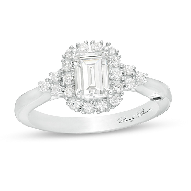 Previously Owned - Marilyn Monroe™ Collection 1 CT. T.W. Emerald-Cut Diamond Engagement Ring in 14K White Gold