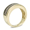 Thumbnail Image 2 of Previously Owned - 1 CT. T.W. Brown and Black Diamond Four Row Band in 10K Gold