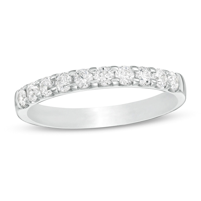 Previously Owned - 1/2 CT. T.W. Diamond Band in 18K White Gold (I/VS2)