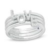 Previously Owned - Vera Wang Love Collection 1/10 CT. T.W. Diamond "LOVE" Stackable Band Set in Sterling Silver